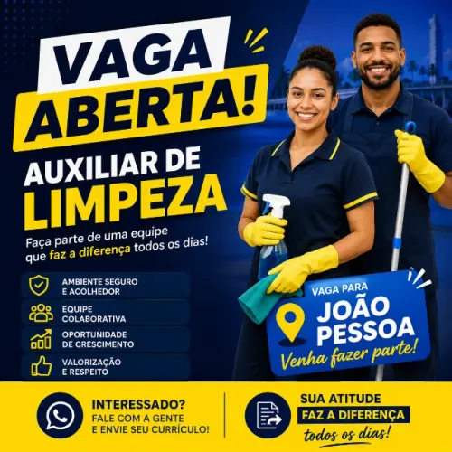 VAGA EM JOÃO PESSOA PB