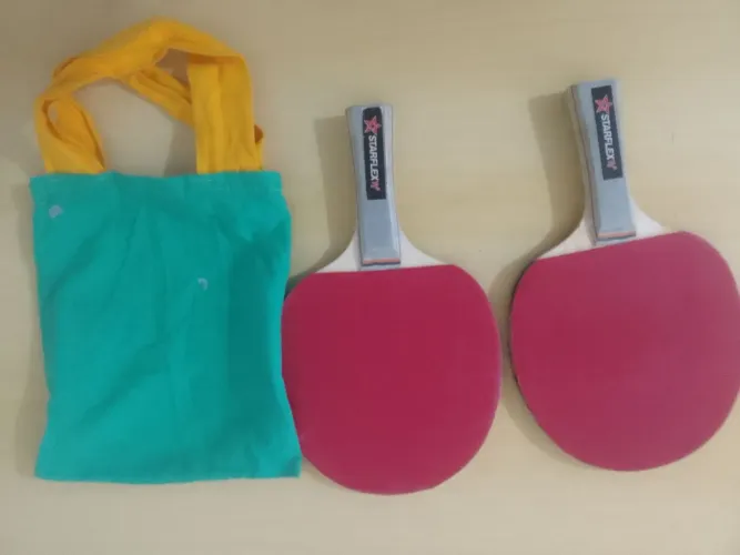 Par de raquete de tênis de mesa starflex com bag