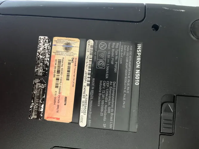 Notebook Dell Inspiron N5010 Core i5 - Funcionando