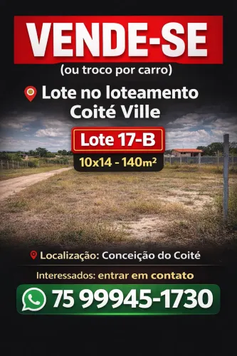 Terreno a venda ou troca!