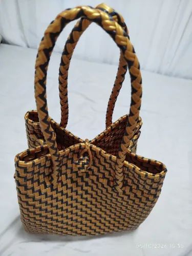Bolsa Autumn Color Bronze & Preto Importada de Bali