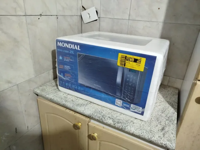 Microondas Mondial Espelhado 21L 127v, NOVO, NA EMBALAGEM, LACRADO, sem observações.