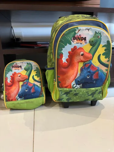 Mochila e lancheira Dinossauros 