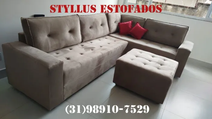Sofá módulado de luxo 