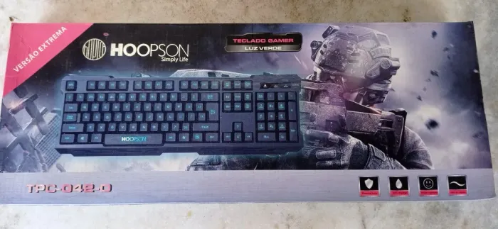 TECLADO GAMER LED AZUL OU VERDE TPC-042 D. Novo