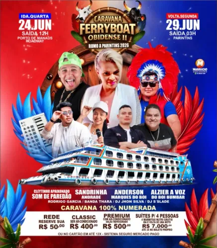 Passagem para o festival de Parintins - ferryboat Obidense II