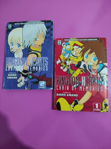 Kingdom Hearts Mangá Chain of Memories Volume 1 e 2