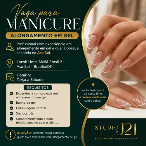Manicure que faça alongamento em gel