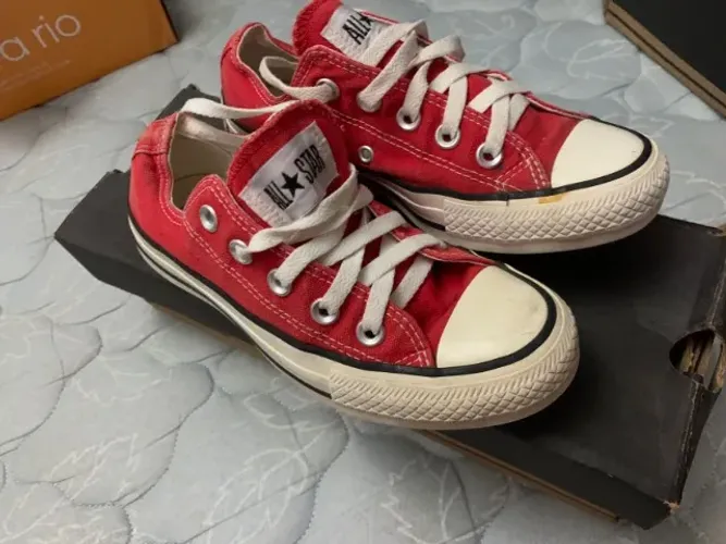 Tênis All Star Converse em lona vermelho