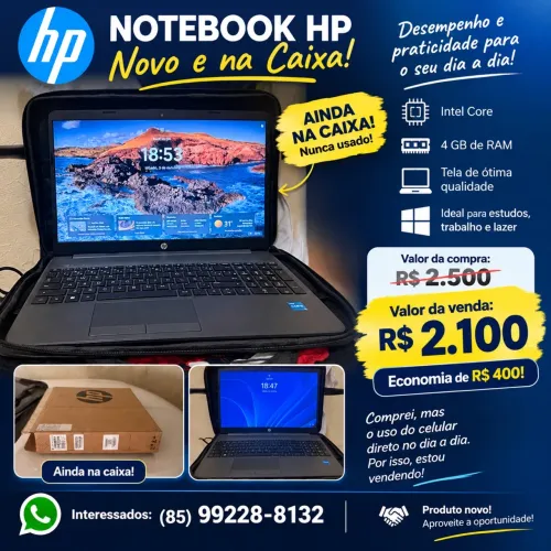 VENDO NOTEBOOK HP( Na garantia da loja)