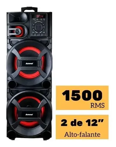 Caixa de som anvox 1500 wats aceito trocas em caixa jbl ou waiva