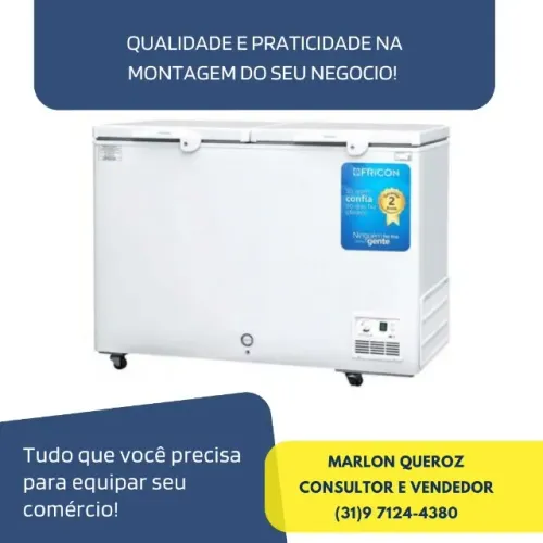 Freezer Horizontal 2 Tampas Fricon 411 Litros 