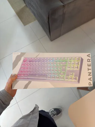 TECLADO GAMER MECÂNICO FALLEN PANTERA SWITCH AZUL