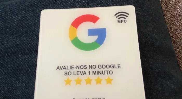 Placa NFC avaliação Google