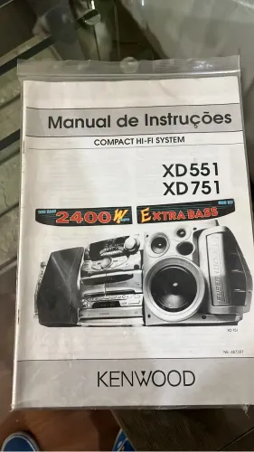 Conjunto System Kenwood XD 551 antigo Carrossel para 3 cds 2400w