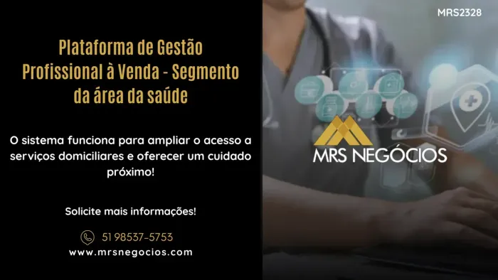 Plataforma de Gestão Profissional à Venda - Segmento da área da saúde