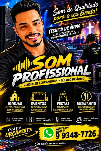 Técnico de som profissional TechAudio