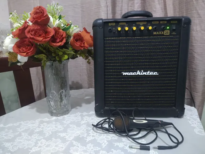 Caixa de Aplificador Makintec 25.0 Maxx com Microfone Sony e Plug P10