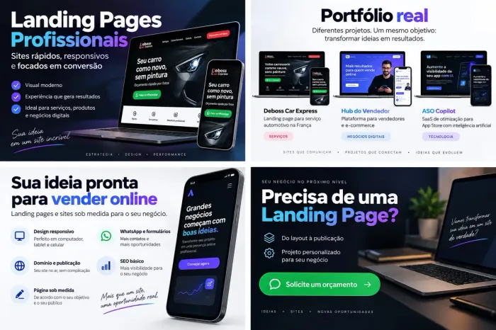 Criação de Landing Page e Sites Profissionais