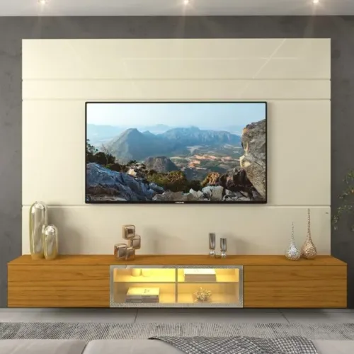 PAINEL LUMINARE + NICHO LUMINARE 2,20M 100% MDF. PRONTA ENTREGA.