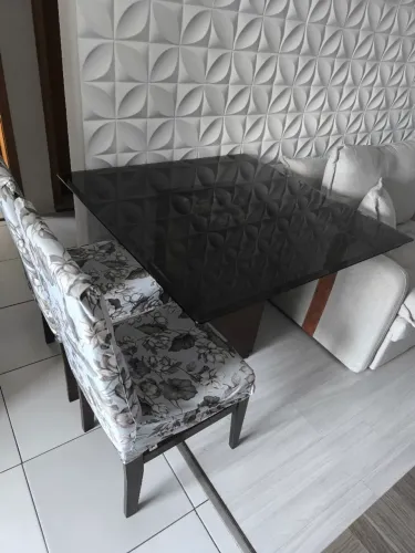 Mesa vidro 4 Cadeiras