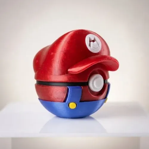 Pokébola Mario Impressão 3D Pokémon