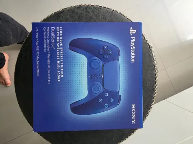 joystick ps5 blue icon novo