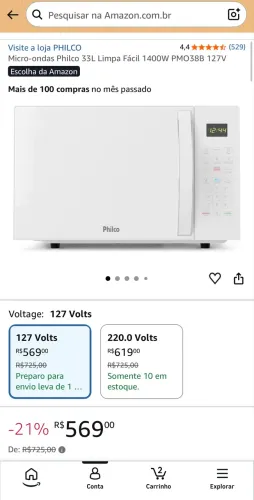 Microondas Philco - NA CAIXA NOVO