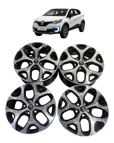 Jogo De Roda Aro 17 Renault Captur 2018 C/ Detalhes Diamantada