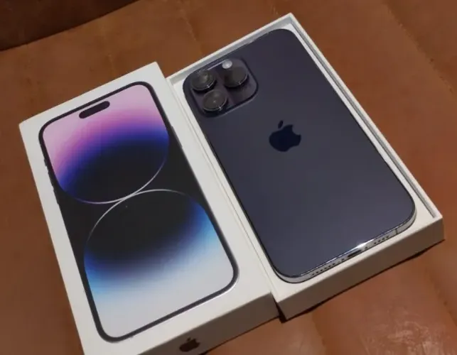 iphone 14 pro max 128GB 89% sem detalhes com caixa nota fiscal em estado de novo esim