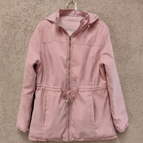 Jaqueta Parka Dupla Face Com Capuz Feminina 