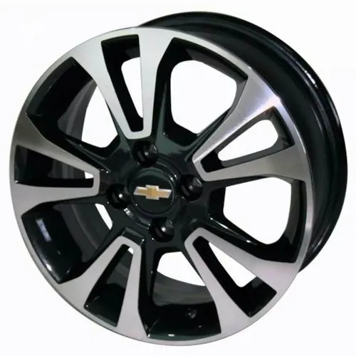 Roda aro 14 GM Onix Preta com diamantado Zunky ZK320 jogo 4X100 novo