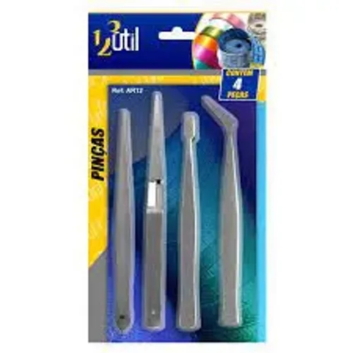 Conjunto De Pinças Antiestática C/ 4 Peças 123util