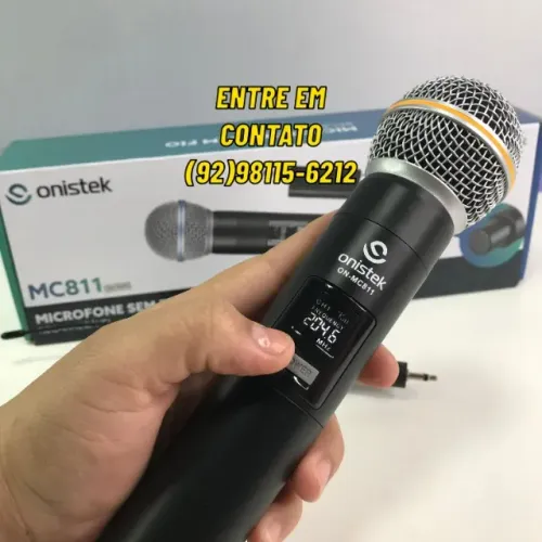 Microfone Profissional Recarregavel Onistek-Entregas 9h as 22h
