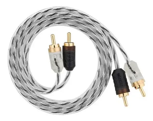 Cabo Rca Taramps 1 Metro 100cm Banhado A Ouro Double Injetado 1 metro Stereo