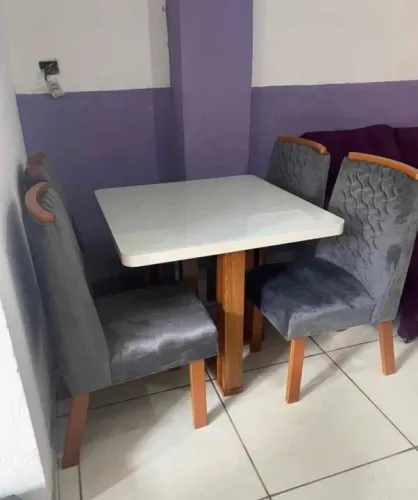 mesa de jantar 4 cadeira alice