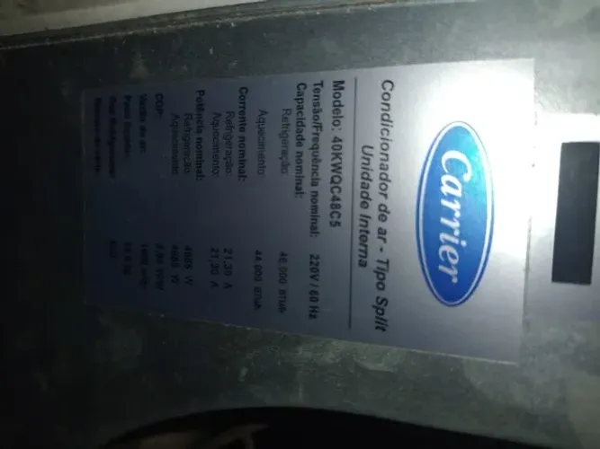 ar condicionado cassete piso teto carrier 48.000