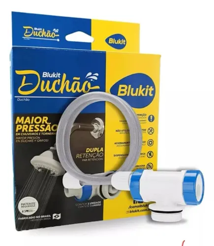 Válvula Duchão Blukit aumenta pressão da água 