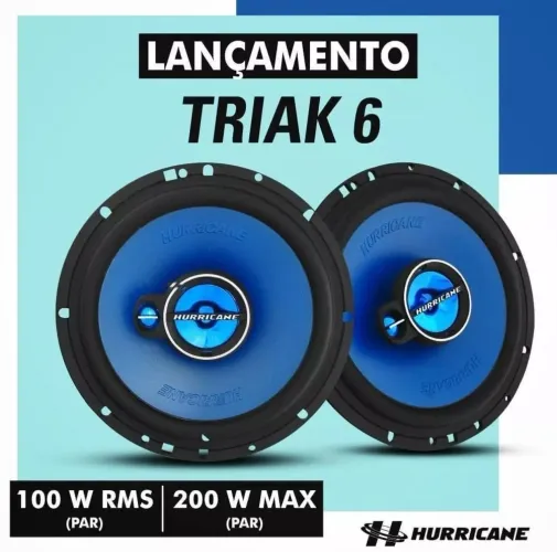 Alto falante 6 polegadas hurricane automotivo 100 rms 