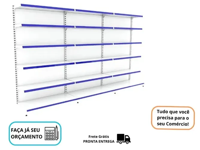 Gondola de Parede Nova 6 Bandejas