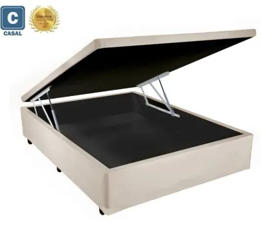 Cama Box Baú Blindado Casal AColchoes 41x138x188