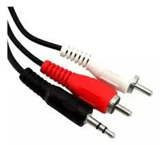 Cabo P2 para RCA (2x RCA) - Áudio Stereo de Alta Qualidade