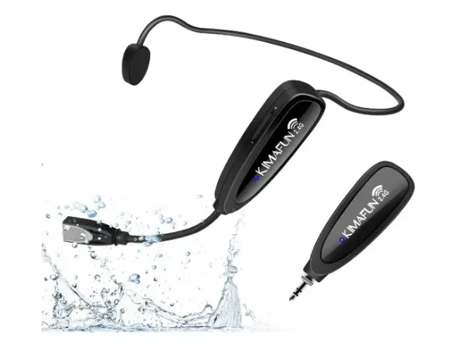 Microfone sem fio wireless 2.4GHz - Cápsula a prova d'água - Totalmente sem interferência