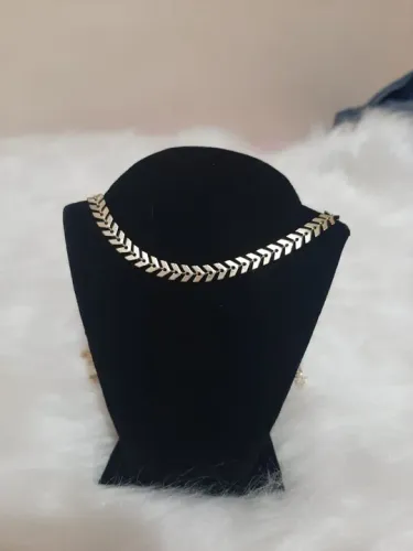 Colar Choker Escama de Peixe Folheada a Ouro 18k