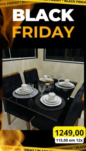 Conjunto de Mesa e Cadeiras para Jantar 