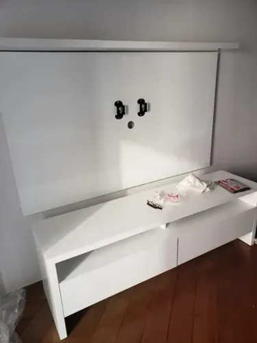 Rack e Painel Tok & Stok modelo Vogan laca branca
