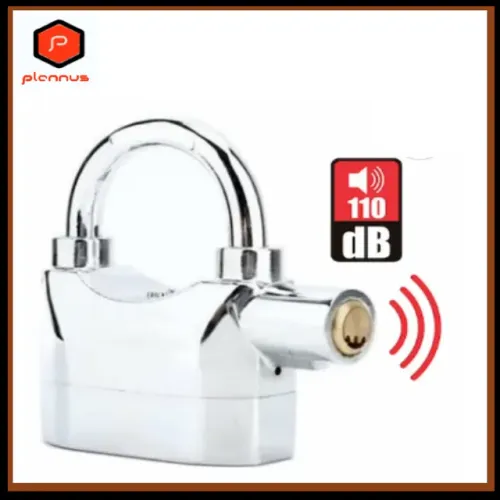 Cadeado Com Alarme Antifurto Sirene 110db Trava Para Moto Bike Casa Bicicleta z442 