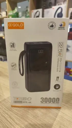 Power Bank A-Gold 30000mAh - Novo Lacrado - Parcelamos Sem Juros