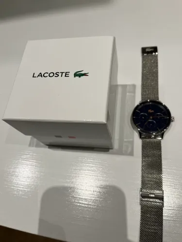 Relógio Lacoste Masculino - Malha de Aço / Azul Marinho - Impecável!