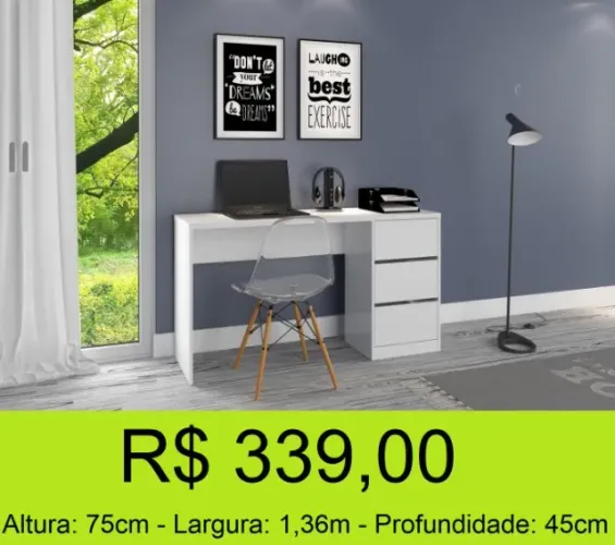 Escrivaninha com Design maravilhoso - Parcele s/juros